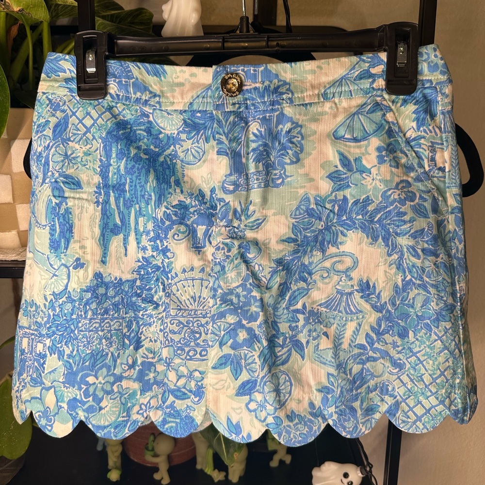 Lilly Pulitzer Blue Floral Skort